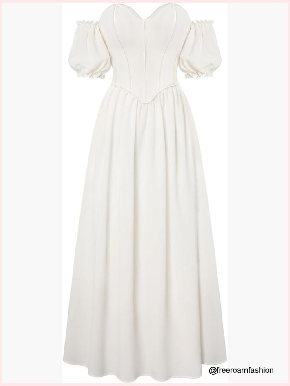 Off Shoulder Corset Dress Sweetheart Neckline Puff Sleeve Renaissance Formal